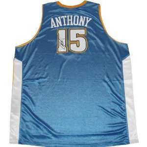 Carmelo Anthony Denver Nuggets Autographed Authentic Blue Jersey
