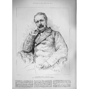    1884 ANTIQUE PORTRAIT MAJOR GENERAL CHARLES GORDON