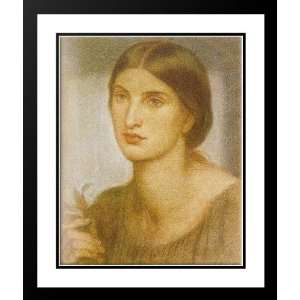 Rossetti, Dante Gabriel 28x34 Framed and Double Matted Study of a Girl