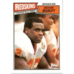  1987 Topps # 76 Dexter Manley Washington Redskins Football 