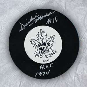 DICKIE MOORE Toronto Maple Leafs SIGNED Hockey Puck