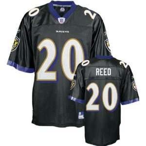 Ed Reed Black Reebok NFL Replica Baltimore Ravens Jersey   Medium