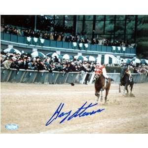 Gary Stevens Riding Seabiscuit in the Movie 8x10