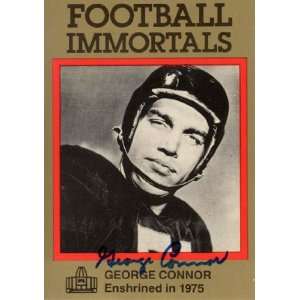  George Connor Autographed Football Immortals Card #30 