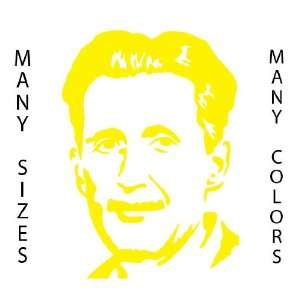  6 High   Yellow   George Orwell Self Adhesive Vinyl Decal 