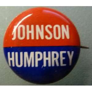    Hubert H. Humphrey   Original   Vintage   1964 Johnson/Humphrey 