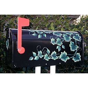  Handpainted Mailbox   Ivy/Black