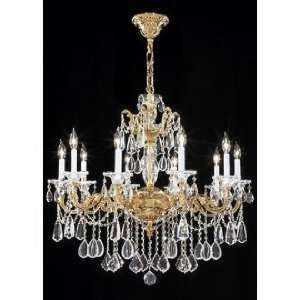  James R Moder Redding Gold 10 Light Large Crystal 