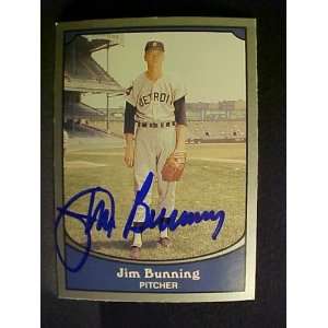 Jim Bunning Detroit Tigers #76 1990 Baseball Legends Signed Baseball 