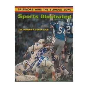 Jim OBrien autographed Sports Illustrated Magazine (Baltimore Colts)