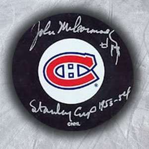 JOHN MCCORMACK Montreal Canadiens Autographed Hockey PUCK