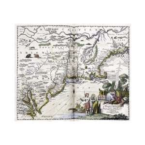  Map of The New World by John Ogilby 20.00X17.38. Art 