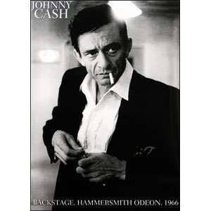 Johnny Cash Poster ~ Backstage at Hammersmith 1966 ~ 24x34