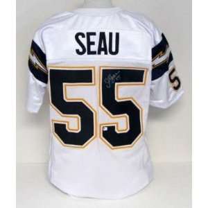 Junior Seau Signed Jersey   SI   Autographed NFL Jerseys