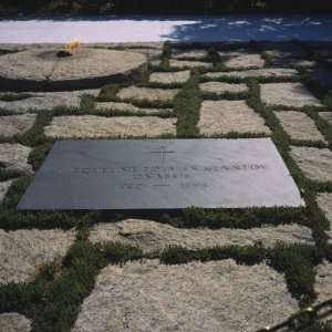  High Angle View of the Grave of Jacqueline Lee Bouvier Kennedy 