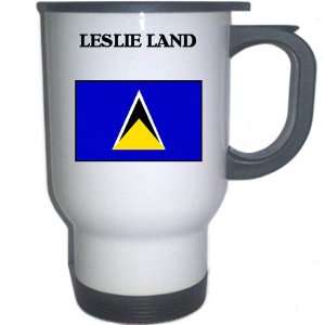  Saint Lucia   LESLIE LAND White Stainless Steel Mug 