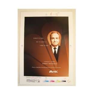 Lorne Michaels Artist Trade Ad Proof Like a Poster S.N.L. Producer