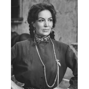 Mexican Actress Maria Felix on Set New Picture Juana Gallo Stretched 