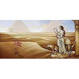  Michael Parkes 43.5W by 21.75H  Desert Lotus CANVAS 