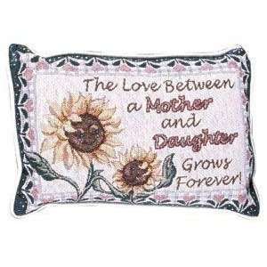  Mother Daughter Love Decorative Tapestry Toss Pillow 