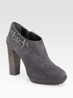 Tods   Double T Suede Ankle Boots    