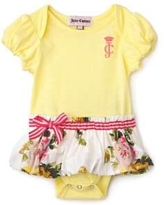 Juicy Couture Infant Girls Floral Skirted One Piece   Sizes 0 9 