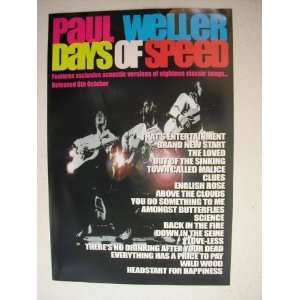 Paul Weller Poster Days of Speed The Jam Style Council