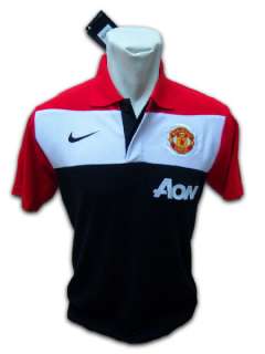 Manchester United Polo Shirt Soccer Jersey AON Man Utd  