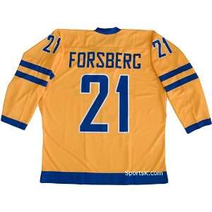 Peter Forsberg Sweden Hockey Jersey (Yellow)