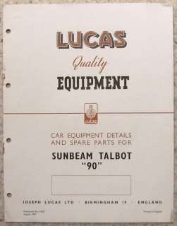 LUCAS Car Equipment Details & Spare Parts
