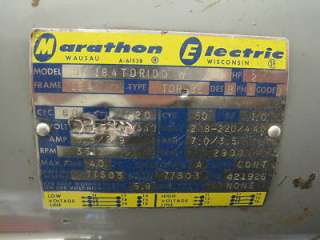 Marathon Electric Three Phase AC Motor 5A184TDRIDDW 2HP  