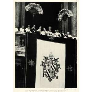  1922 Print St. Peter Basilica Rome Pius XI Pope Coronation 