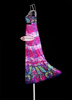 Women Long Maxi Dress Casual Bohemia Exotic S M SL075  