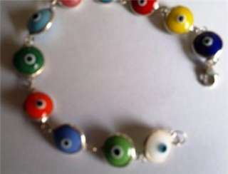 Evil eye protection charm bracelet bangle kabbalah mal de ojo 