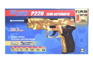 Package includes Fully licensed Sig Sauer P226 blowback pistol, 26 rd 