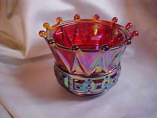 Fenton Art Glass Ruby Crown Windsor Votive Candle Bowl  