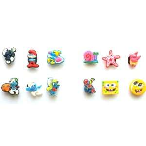  Smurfs Movie Shoe Charms 6 pc Set and Nickelodeon 