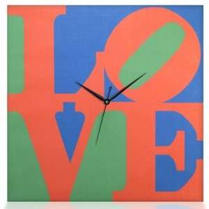  Robert Indiana Love Square Canvas Wall Clock