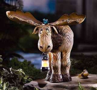 Set of 3 Whimsical Moose Figurines Cabin Lodge Decor  