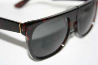 Flat Top New Nerd Sunglasses Shades Super Brown frame retro Flattop 