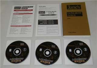   Longbow Gold (PC, 1997) 3 Disc Set with Manuals Flight Simulation Game