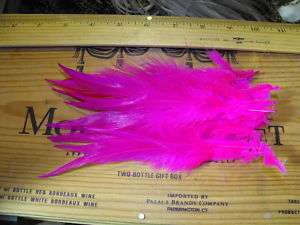 12 Fly Tying Hair Extension Fusia Saddle Feathers  