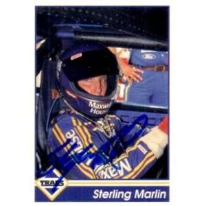 Sterling Marlin (NASCAR) autographed 1992 Traks card