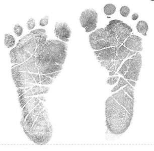 Baby Ink Pad REUSABLE Footprint Handprint Kit NEW Black  