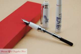 Wing Sung 01 Blue&White Porcelain Painting Fountain Pen  