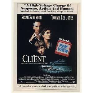  1995 Susan Sarandon Tommy Lee Jones The Client Movie PPV 