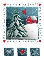 Peace on Earth Barn Christmas Winter Crewneck Sweatshirt S  5x  