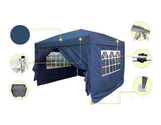 Peaktop 10x10 Pop Up Party Wedding Tent Gazebo Canopy Blue W/Free 