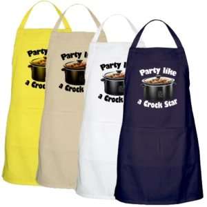 FUNNY PUN ROCK CROCK STAR COTTON LONG BBQ KITCHEN APRON  