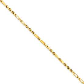   Yellow Gold 1.25mm Milano Rope Pendant Necklace Chain 24 4.6g  